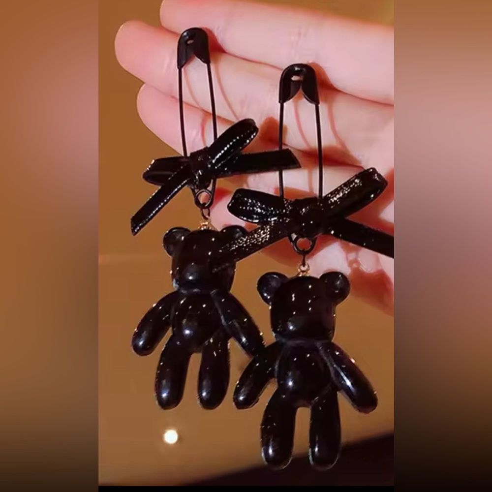 Bear Bow Earrings